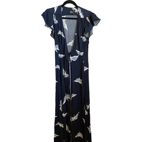 Reformation Blue Wrap Sparrow Dress Size XS - Picture 2 of 5